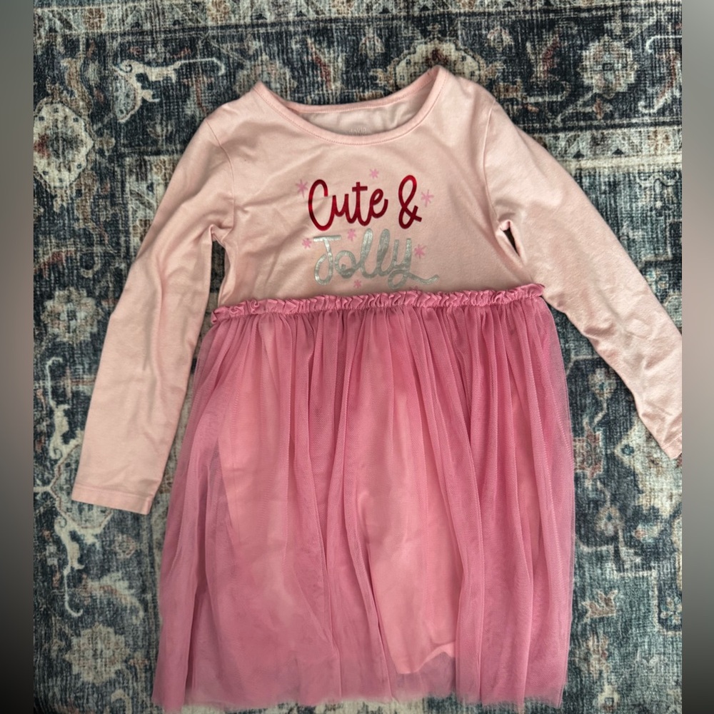 2/$10- Okie Dokie Pink and Silver Tulle Dress